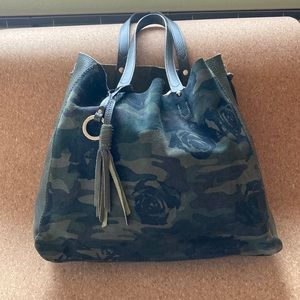 Sanctuary Leather Camo Tote